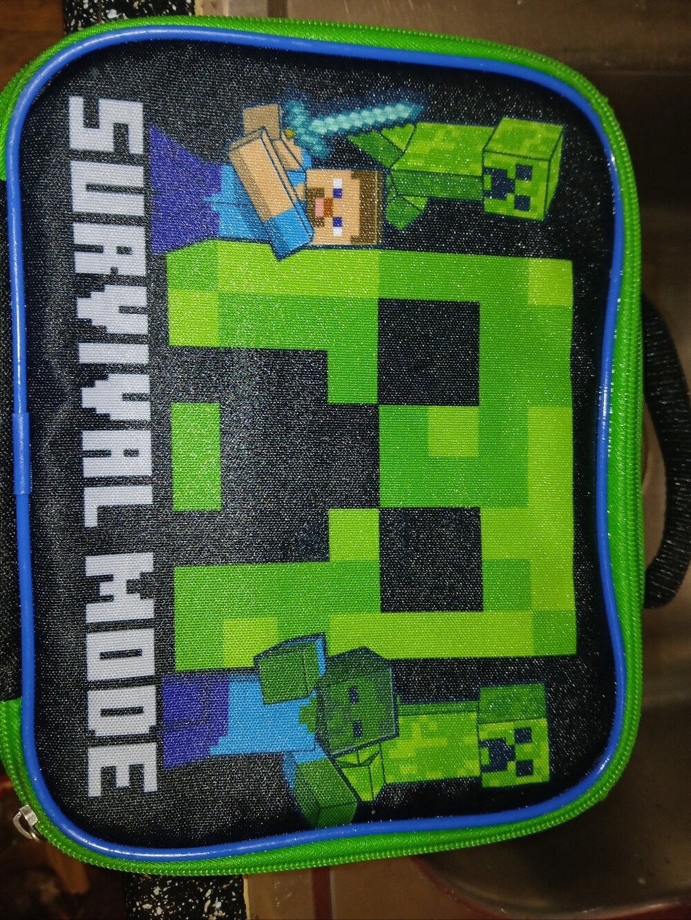 Minecraft Creeper Lunchbox in Green and Black